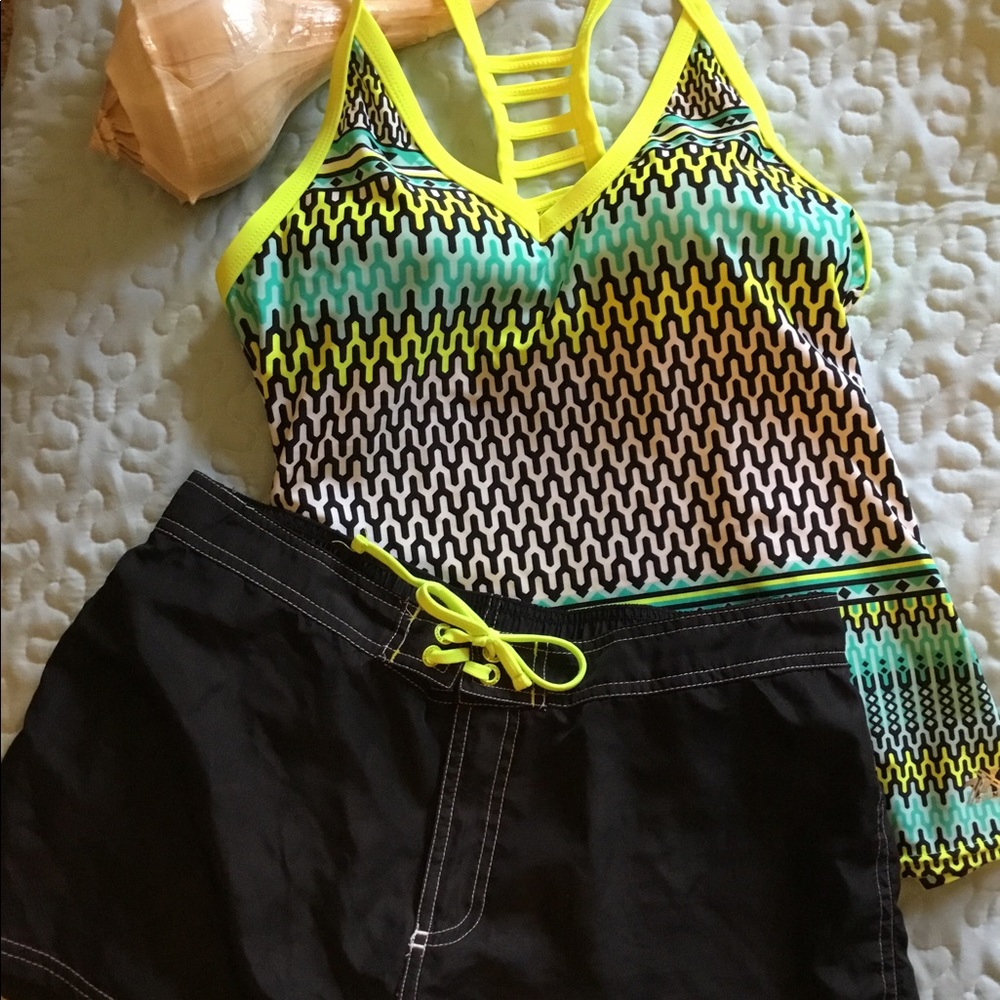 ZeroXposur Tankini Racerback w/swim shorts